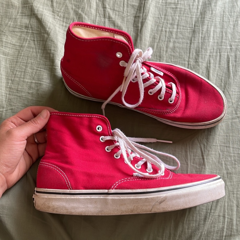 Red HighTop Vans - Picture 2 of 7